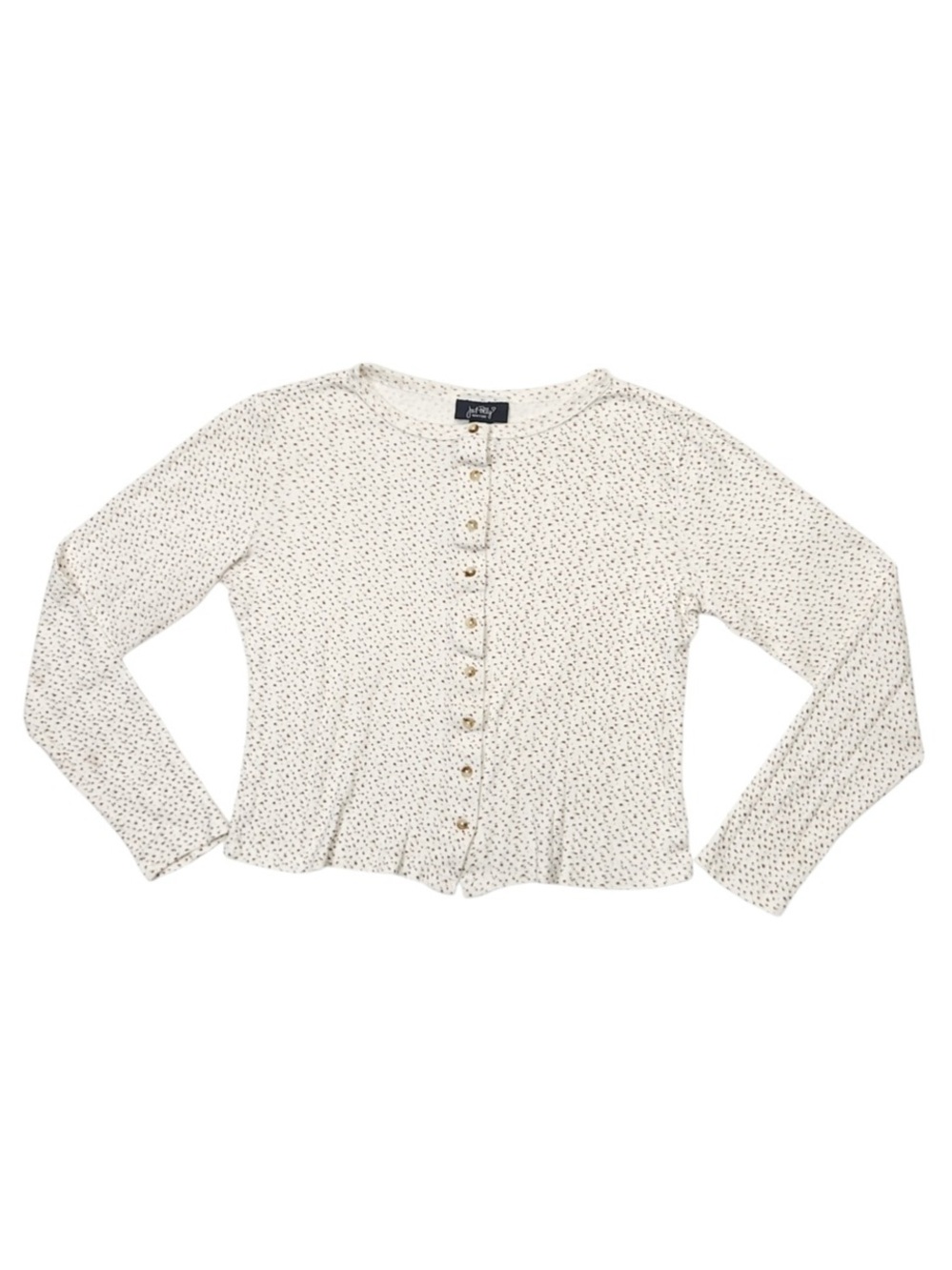 Just Polly Womens White Floral Cottagecore Cardigan 100% Cotton Size:L